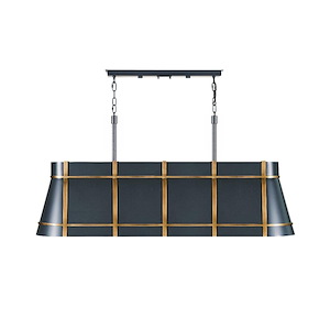 Brasserie - 5 Light Linear Chandelier-16.5 Inch Tall and 52 Inch Wide - 1375244