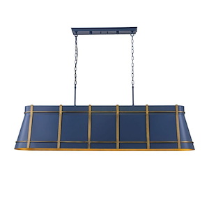 Brasserie - 6 Light Linear Pendant-16.5 Inch Tall and 62 Inch Wide - 1428619