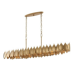 Petal Reign - 8 Light Linear Pendant-8.5 Inch Tall and 60 Inch Wide - 1428644