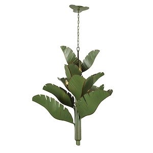 Banana Leaf - 12 Light Chandelier In Urban Rustic Style-46.5 Inches Tall and 44 Inches Wide - 1157880