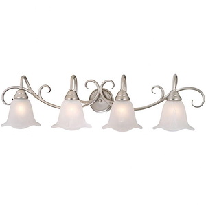 Bella 4-Light Bathroom Light in Transitional Style 9 Inches Tall and 37.5 Inches Wide - 1073628