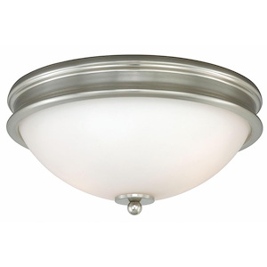 Malie 2-Light Flush Mount in Transitional and Dome Style 6 Inches Tall and 13 Inches Wide - 1146658