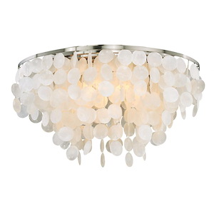 Elsa 5-Light Flush Mount in Transitional and Waterfall Style 14 Inches Tall and 24 Inches Wide