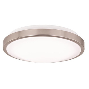 Aries 1-Light Flush Mount in Transitional and Round Style 3.75 Inches Tall and 11.75 Inches Wide