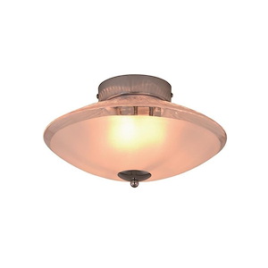 Iris 3-Light Semi-Flush Mount in Transitional and Bowl Style 7 Inches Tall and 12.5 Inches Wide