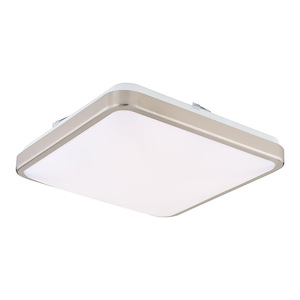 1-Light Flush Mount in Transitional and Square Style 4 Inches Tall and 14 Inches Wide