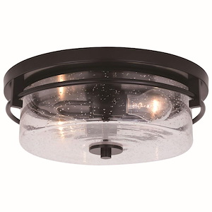 Addison 2-Light Flush Mount in Contemporary and Drum Style 5.5 Inches Tall and 15 Inches Wide - 1073581