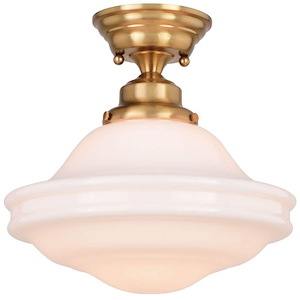 Huntley - 1 Light Semi-Flush Mount In Farmhouse Style-11.75 Inches Tall and 12 Inches Wide - 1299037