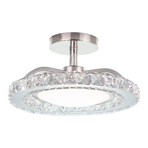 Clara - 29W 1 LED Semi-Flush Mount In Glam Style-6.25 Inches Tall and 12.25 Inches Wide - 1299047