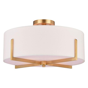 Surrey - 4 Light Semi-Flush Mount In Mid-Century Modern Style-9.75 Inches Tall and 18 Inches Wide - 1299048