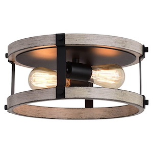 Danvers - 2 Light Flush Mount In Farmhouse Style-5.5 Inches Tall and 13 Inches Wide