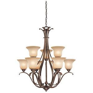 Monrovia 9-Light Chandelier in Transitional Style 34 Inches Tall and 31 Inch Wide - 1148577