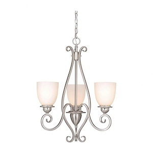 Mont Blanc 3-Light Mini Chandelier in Traditional Style 26.5 Inches Tall and 21 Inch Wide