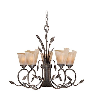 Capri 5-Light Chandelier in Rustic Style 23.25 Inches Tall and 29 Inches Wide - 1073686