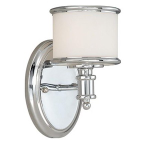 Carlisle 1-Light Bathroom Light in Transitional Style 8 Inches Tall and 5.75 Inches Wide - 1334071