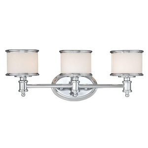 Carlisle 3-Light Bathroom Light in Transitional Style 8 Inches Tall and 22.25 Inches Wide - 1073692