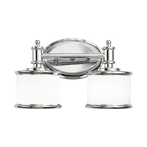 Carlisle 2-Light Bathroom Light in Transitional Style 8 Inches Tall and 13.75 Inches Wide - 1333964