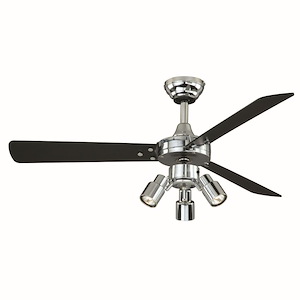 Cyrus 3-Light Ceiling Fan in Contemporary Style 17 Inches Tall and 42 Inches Wide
