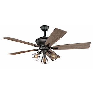 Clybourn 3-Light Ceiling Fan in Industrial Style 21 Inch Tall and 52 Inches Wide - 535813
