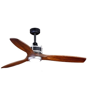 Curtiss 1-Light Ceiling Fan in Industrial Style 21.75 Inches Tall and 52 Inches Wide