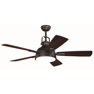 Walton 1-Light Ceiling Fan in Industrial Style 19.75 Inches Tall and 52 Inches Wide