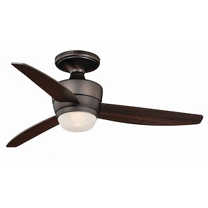 Adrian 1-Light Ceiling Fan in Contemporary Style 13 Inches Tall and 44 Inches Wide