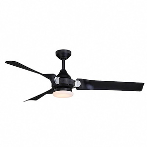 Austin 1-Light Ceiling Fan in Industrial Style 15 Inches Tall and 52 Inches Wide