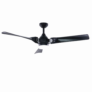 Austin 1-Light Ceiling Fan in Industrial Style 15 Inches Tall and 52 Inches Wide