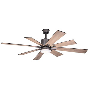 Crawford 1-Light Ceiling Fan in Industrial Style 18 Inches Tall and 60 Inches Wide - 1050479
