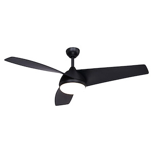 Odell 1-Light Ceiling Fan in Contemporary Style 14 Inches Tall and 52 Inches Wide
