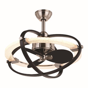 Galileo 1-Light Ceiling Fan in Contemporary and Globe Style 19.75 Inches Tall and 22 Inches Wide