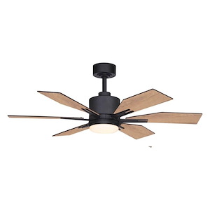 Mayfield - 6 Blade Ceiling Fan with Light Kit In  Mission Style-15.75 Inches Tall and 44 Inches Wide