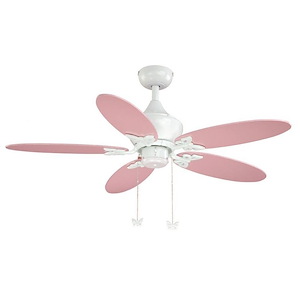 Alice 1-Light Ceiling Fan in Transitional Style 20.5 Inches Tall and 44 Inches Wide
