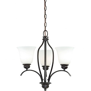 Darby 3-Light Mini Chandelier in Transitional Style 19 Inches Tall and 18 Inches Wide