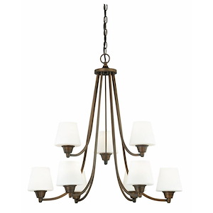 Calais 9-Light Chandelier in Transitional Style 28.5 Inches Tall and 30 Inches Wide - 1297776
