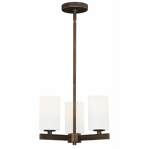 Glendale 3-Light Mini Chandelier in Transitional Style 14.25 Inches Tall and 14 Inches Wide