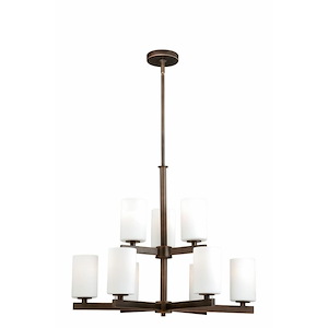 Glendale 9-Light Chandelier in Transitional Style 28.25 Inches Tall and 26 Inches Wide