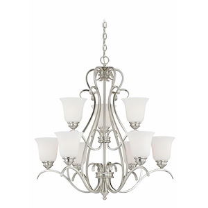 Hartford 9-Light Chandelier in Transitional Style 30.75 Inches Tall and 30 Inches Wide