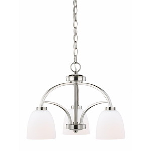 Mea 3-Light Mini Chandelier in Transitional Style 14 Inches Tall and 19 Inches Wide
