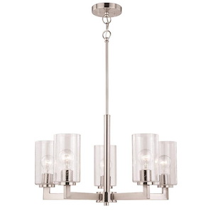 Addison 5-Light Chandelier in Industrial Style 10.63 Inches Tall and 24 Inches Wide - 1147070