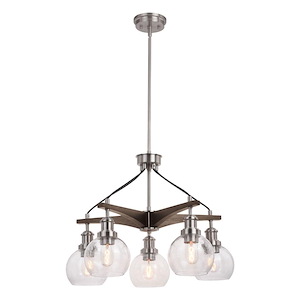 Avondale 5-Light Chandelier in Farmhouse Style 25 Inches Tall and 25.25 Inches Wide