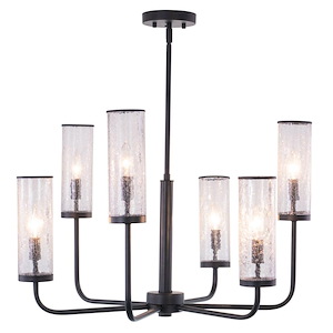 Glencoe - 6 Light Chandelier-21.75 Inch Tall and 28 Inch Wide