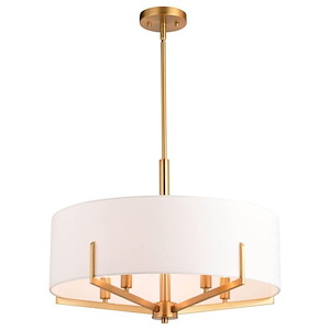 Surrey - 5 Light Chandelier In Mid-Century Modern Style-15.5 Inches Tall and 22 Inches Wide - 1299074