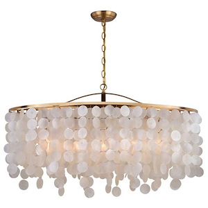 Elsa - 5 Light Linear Chandelier In Glam Style-21 Inches Tall and 35.75 Inches Wide - 1299080