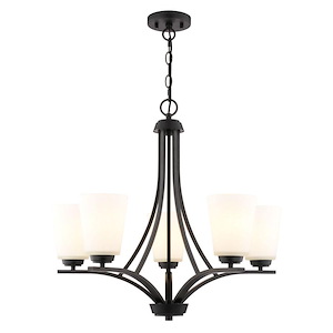 River Grove - 5 Light Chandelier-23 Inch Tall and 24.75 Inch Wide - 1403041
