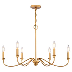 Annabelle - 6 Light Chandelier-18.75 Inch Tall and 30 Inch Wide - 1403042