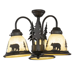 Bozeman 3-Light Convertible Light Kit in Rustic Style 10.5 Inches Tall and 15.5 Inches Wide - 1073644
