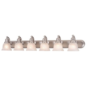 LaSalle 6-Light Bathroom Light in Transitional Style 8.5 Inches Tall and 48 Inches Wide