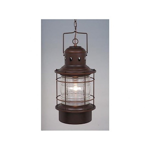 Hyannis 1-Light Outdoor Pendant in Coastal and Lantern Style 22 Inches Tall and 10 Inches Wide - 187868