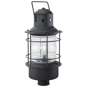 Hyannis 1-Light Outdoor Post in Coastal and Cylinder Style 23 Inches Tall and 10 Inches Wide